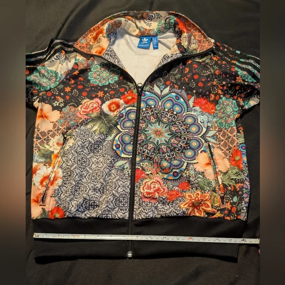 Farm rio Adidas Jardim Agharta Zip Up Track Jacket Size Large - Picture 13 of 17